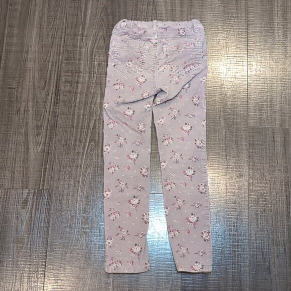 3/$20 H&M L.O.G.G. Floral Corduroy Pants Girls 5 6 Back To School Adjustable - Picture 10 of 11